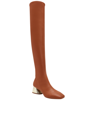 Shop Katy Perry Women's The Clarra Over-the-knee Boots In Cognac