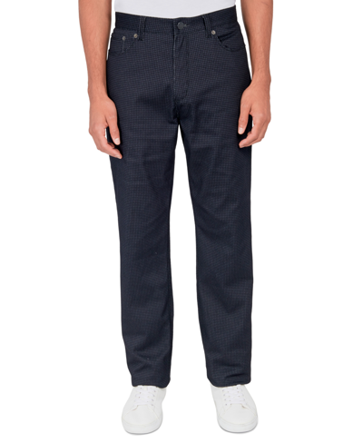 Shop Society Of Threads Men's Regular Fit Geo Print 5 Pocket Pants In Black