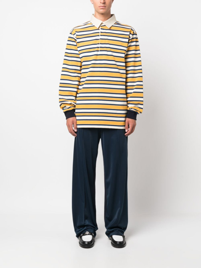 Gucci Cotton Polo Shirt With Striped Motif In Multi