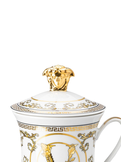 Versace Virtus Gala Porcelain Lid Mug In Nude