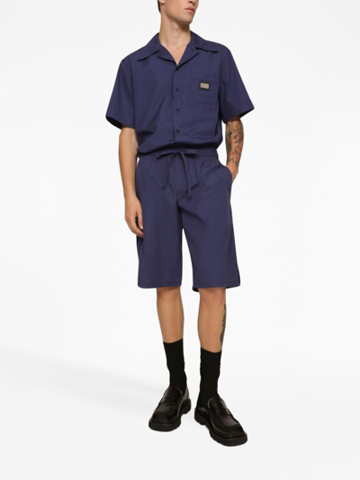 Shop Dolce & Gabbana Dg Essentials Short-sleeve Shirt In Blue