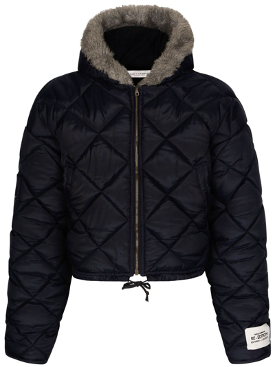 Shop Dolce & Gabbana Logo-patch Quilted Jacket In Blue
