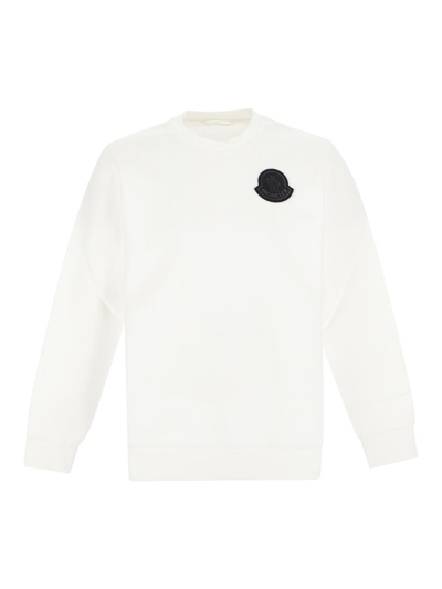 Shop Moncler Cotton Sweatshirt In White