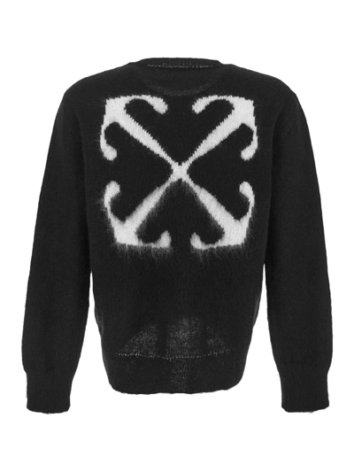 Shop Off-white Arrow Knit Jumper In Black