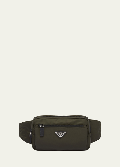 Shop Prada Re-Nylon and Saffiano Leather Belt Bag