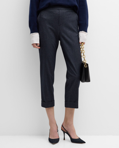 Shop Brochu Walker Westport Cuffed Ankle Pants In Navy Melange