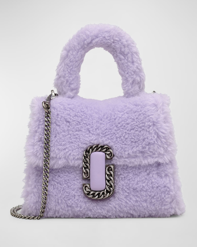 Shop Marc Jacobs The Teddy St. Marc Mini Top Handle In Lilac