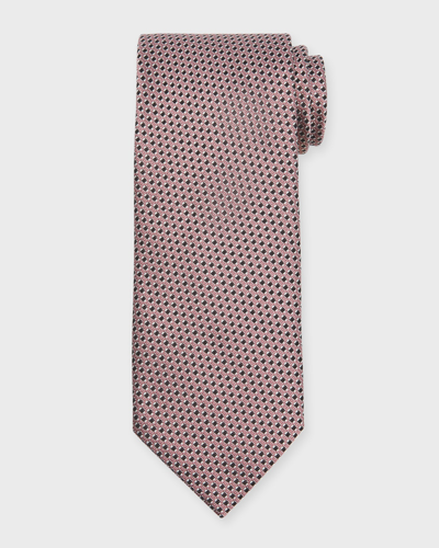 Shop Tom Ford Men's Micro-print Silk Tie In Light Rose