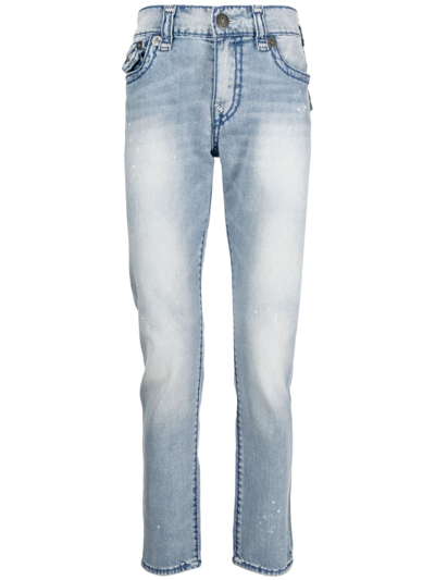 Shop True Religion Faded-effect Skinny Jeans In Blue