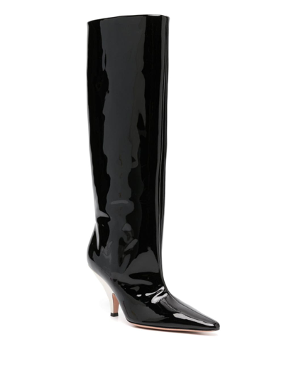 Shop Bally Kika 70mm Leather Knee Boots In Black