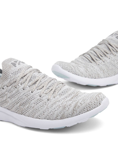 Shop Apl Athletic Propulsion Labs Techloom Wave Mesh-panelling Sneakers In Grey