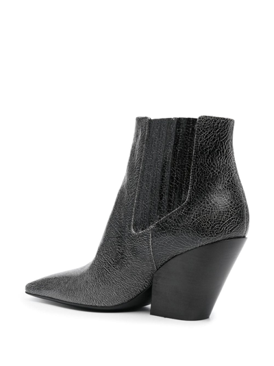 Shop Casadei Anastasia 80mm Leather Boots In Black