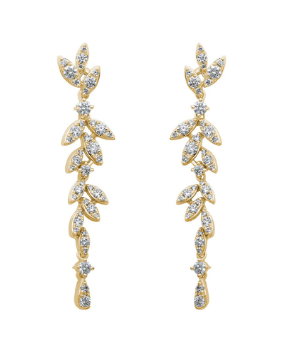 Shop Diamond Select Cuts 14k 0.85 Ct. Tw. Diamond Leaf Drop Earrings