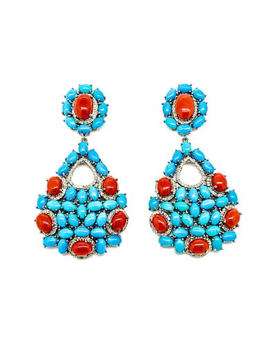 Arthur Marder Fine Jewelry 14k & Silver 0.60 Ct. Tw. Diamond & Gemstone Earrings