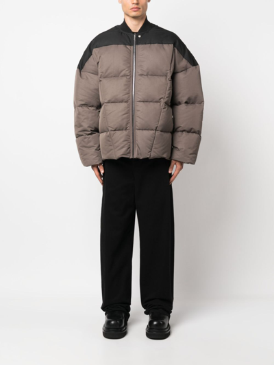 Shop Rick Owens Quilted Padded Flight Jacket In Black