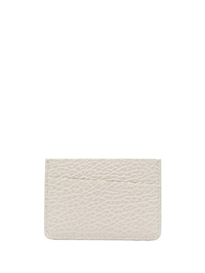 Shop Maison Margiela Four-stitch Leather Card Holder In Neutrals