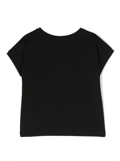Shop Dolce & Gabbana Logo-patch Cotton T-shirt In Black