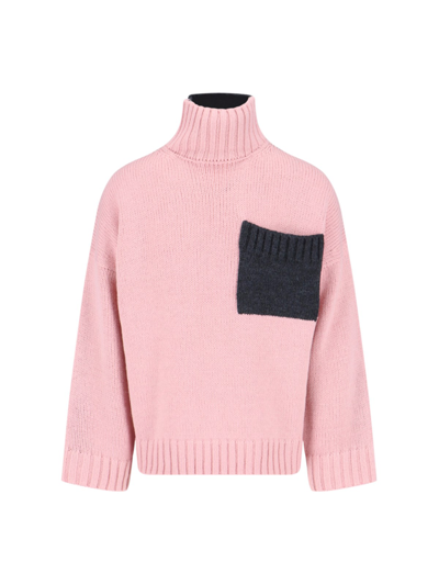 Shop Jw Anderson 'colorblock' Sweater In Pink