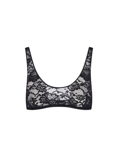 Shop Oseree 'o-lover Lace Sporty' Bra In Black  