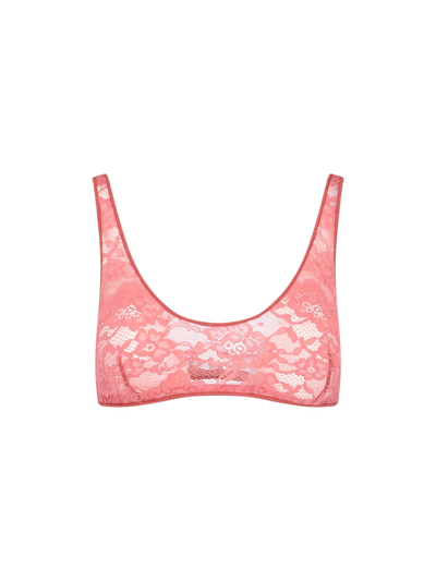 Shop Oseree 'o-lover Lace Sporty' Bra In Pink