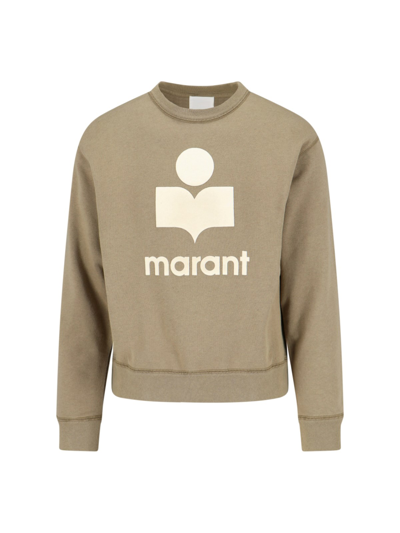 Shop Isabel Marant Logo Crew Neck Sweatshirt In Green