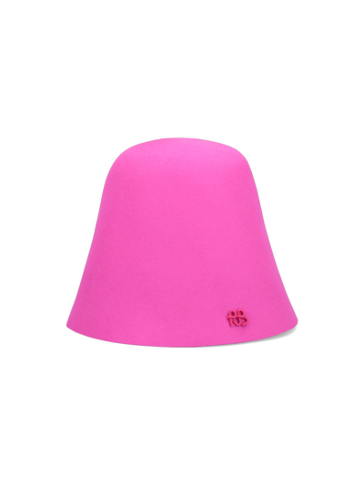 Ruslan Baginskiy Wide Brim Soft Texture Hat In Pink