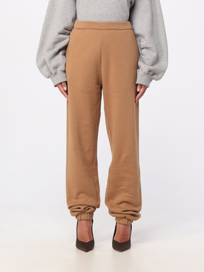 Shop Attico Pants The  Woman Color Camel