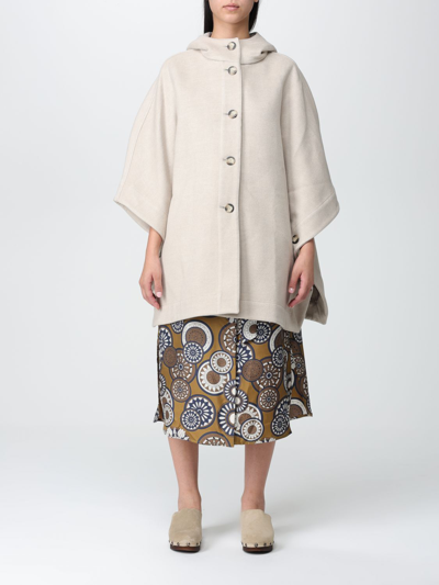 Max Mara Zac Reversible Poncho In Virgin Wool And Cashmere In Brown