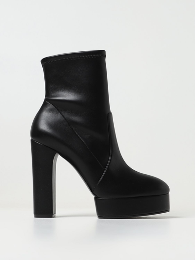 Shop Casadei Flat Ankle Boots  Woman Color Black