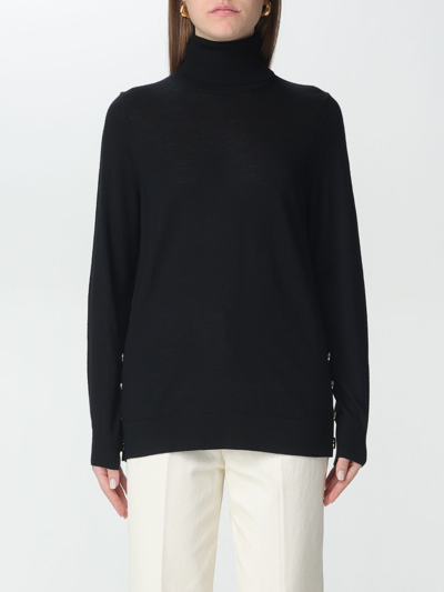 Shop Michael Kors Michael  Sweater In Merino Wool In Black