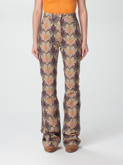 Shop Etro Jeans In Printed Denim In Multicolor