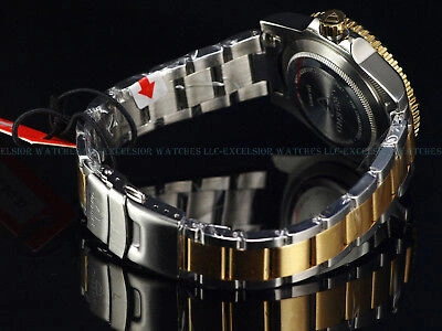 Pre-owned Legend Rare  Men's 200m Deep Blue Diver Automatic Two Tone Ss Blue Dial Watch