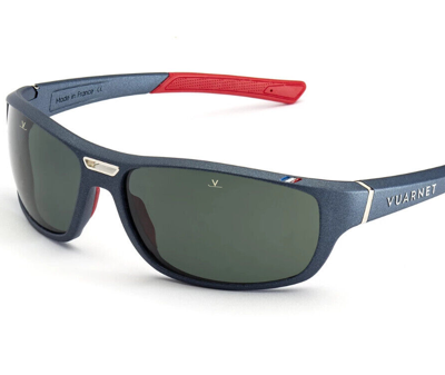 Pre-owned Vuarnet Sunglasses Vl191800071622 Vl1918 Racing 1918 Blue & Grey Polar Polarized In Gray