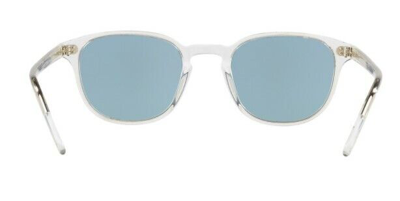 Pre-owned Oliver Peoples 0ov5219s Fairmont Sun 110156 Crystal Round Men's Sunglasses In Blue