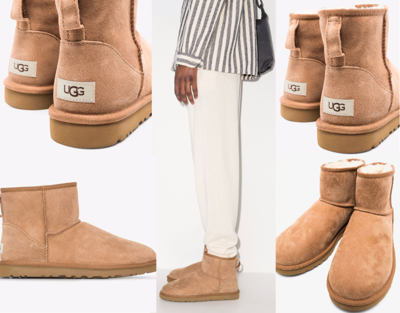 Pre-owned Ugg Boots Classic Mini Boot Shearling Chestnut Suede Boots Shoes 43 In Brown