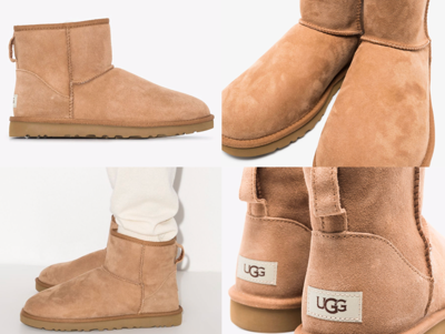 Pre-owned Ugg Boots Classic Mini Boot Shearling Chestnut Suede Boots Shoes 43 In Brown