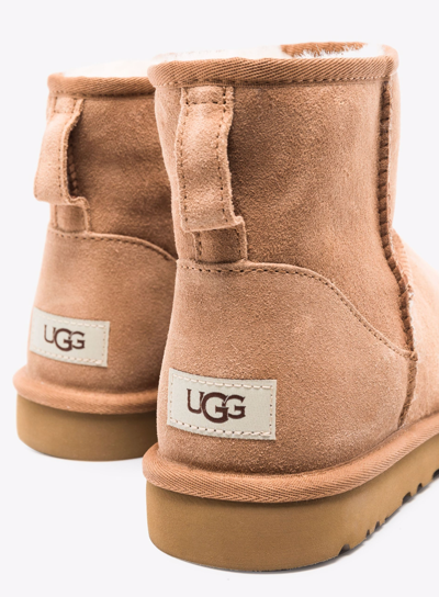 Pre-owned Ugg Boots Classic Mini Boot Shearling Chestnut Suede Boots Shoes 43 In Brown