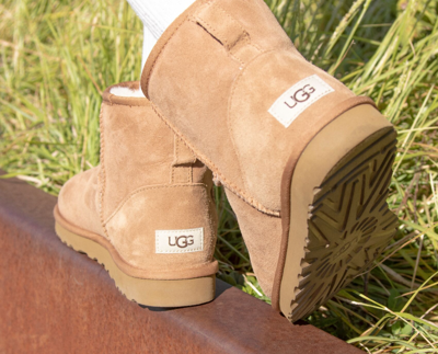 Pre-owned Ugg Boots Classic Mini Boot Shearling Chestnut Suede Boots Shoes 43 In Brown