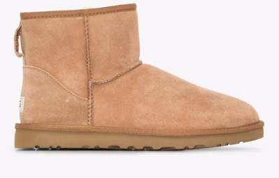 Pre-owned Ugg Boots Classic Mini Boot Shearling Chestnut Suede Boots Shoes 43 In Brown