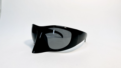 Pre-owned Linda Farrow Bernhard Willhelm Steve Lacy Grammy Mask Black C1sun Sunglasses In Green