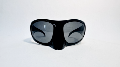 Pre-owned Linda Farrow Bernhard Willhelm Steve Lacy Grammy Mask Black C1sun Sunglasses In Green