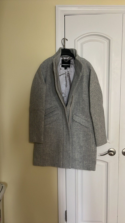 Pre-owned Jcrew Nwt-t6-j.crew Cocoon Coat In Italian Stadium-cloth Wool - Heather Dusk