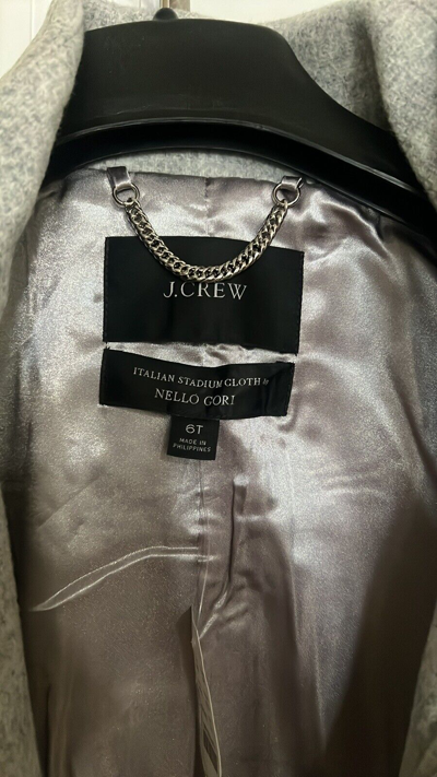 Pre-owned Jcrew Nwt-t6-j.crew Cocoon Coat In Italian Stadium-cloth Wool - Heather Dusk