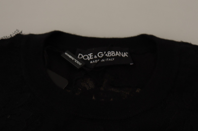 Pre-owned Dolce & Gabbana Top Black Cashmere Silk Cutout Tank Blouse It46/ Us12 / Xl $1200