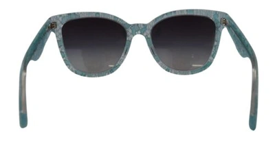 Pre-owned Dolce & Gabbana Dolce&gabbana Dg 4190 Women Blue Sunglasses Acetate Sicilian Lace Casual Eyewear In Gray