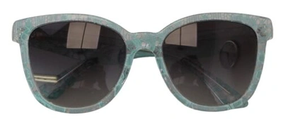 Pre-owned Dolce & Gabbana Dolce&gabbana Dg 4190 Women Blue Sunglasses Acetate Sicilian Lace Casual Eyewear In Gray