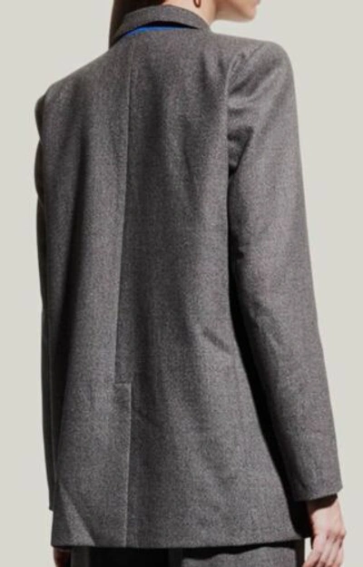 Pre-owned Lafayette 148 $1798  Women's Gray Wool Double-breasted Blazer Coat Jacket Size L