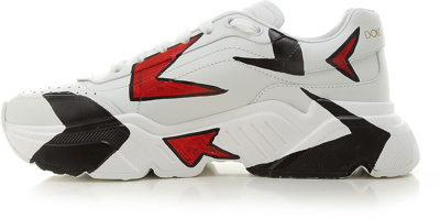 Pre-owned Dolce & Gabbana Men's Suede Leather Sneakers Collection Summer/fall 2024. Italy. In Multicolor