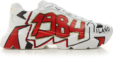 Pre-owned Dolce & Gabbana Men's Suede Leather Sneakers Collection Summer/fall 2024. Italy. In Multicolor