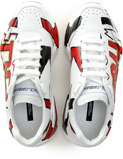 Pre-owned Dolce & Gabbana Men's Suede Leather Sneakers Collection Summer/fall 2024. Italy. In Multicolor